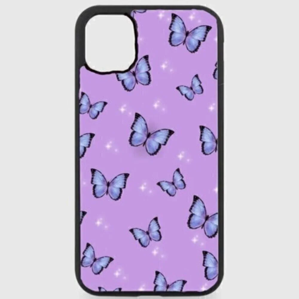 purple sparkle Butterfly phone case